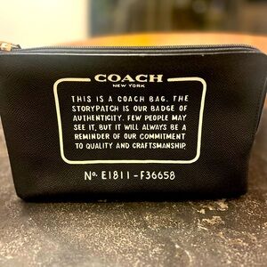 Coach Storypatch Black Wristlet Clutch